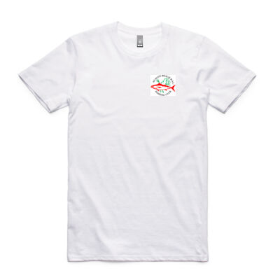 Men's white tee - printed front only Thumbnail