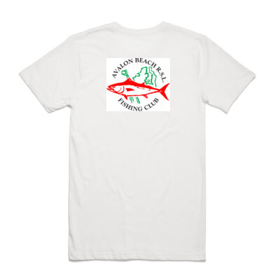 Men's white tee - printed front & back Thumbnail