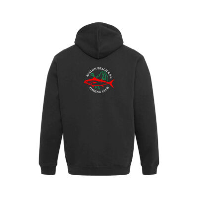 Men's black hoodie printed front & back Thumbnail